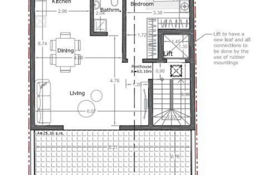 1 bedroom penthouse Mosta ref. no. 18190