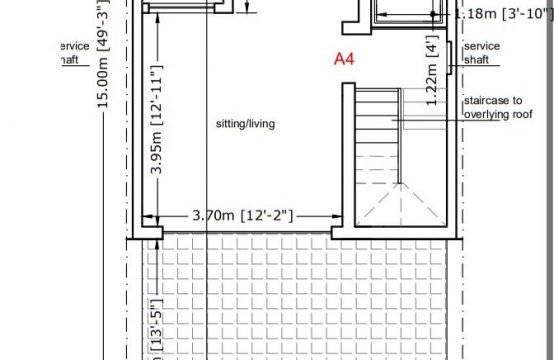 Mosta finished 1 bedroom penthouse with large terrace &#038; airspace