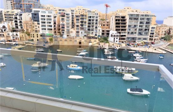 St.Julians finished 2 double bedroom apartment overlooking Spinola Bay