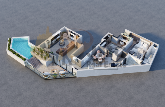 Marsaxlokk 2 double bedroom penthouse with pool