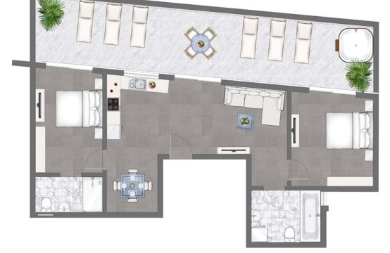 Qawra 2- and 3-bedroom penthouses